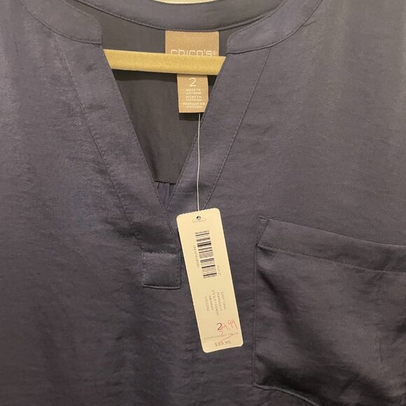 Chico's Navy Blouse (5 clothing items for $15) - Picture 5 of 5